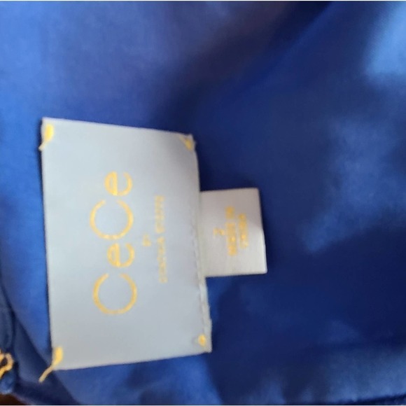 CeCe Blue Lace Fit & Flare Mini Dress Size 2 Preowned - Picture 8 of 9